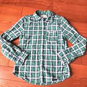 Abercrombie Kids Plaid Button Down Shirt Sz 9/10
